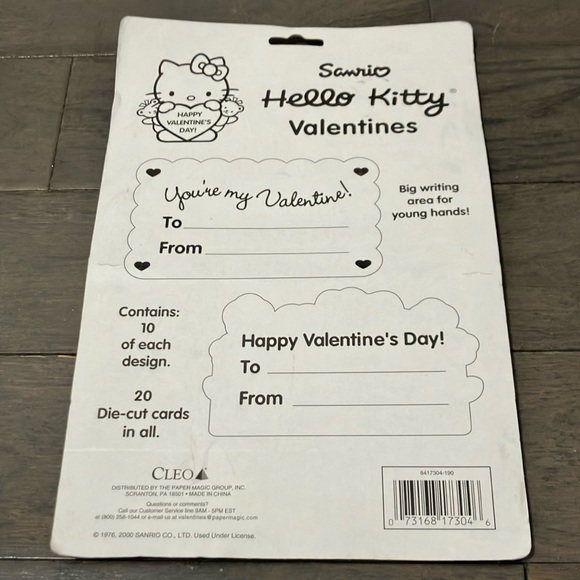 NWT Y2K Vintage 2000 Hello Kitty Valentine Cards - Picture 2 of 5